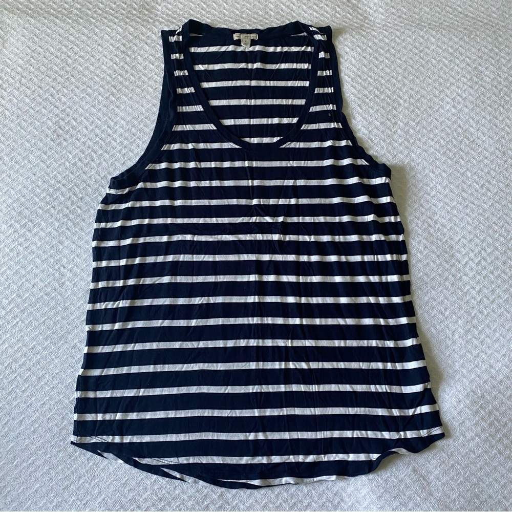 Navy and Off White Gap Tank